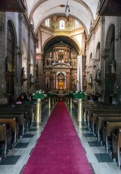 Interieur Van Oude Christelijke Kerk Mexico — Stockfoto