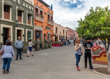 İsveç 'teki Stockholm şehrinin sokak manzarası
