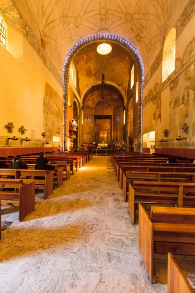 Εσωτερικό Της Παλαιοχριστιανικής Εκκλησίας Στο Μεξικό — Φωτογραφία Αρχείου