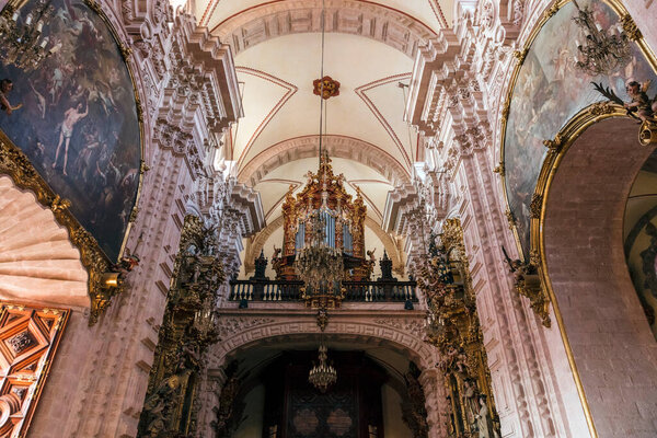 Interior of old christian church in Mexico