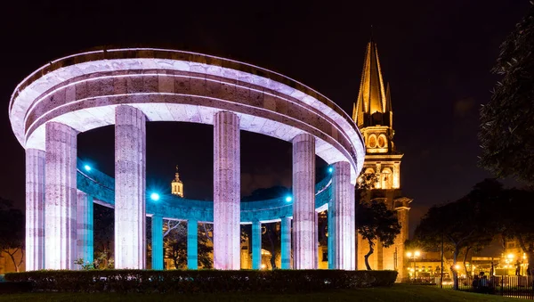 Rotonda Noche Guadalajara México — Foto de Stock