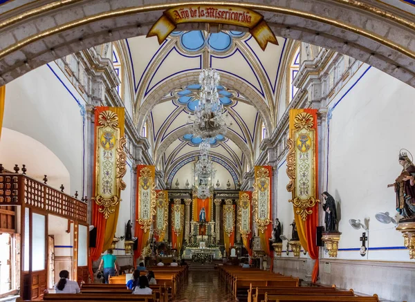 Interieur Van Oude Christelijke Kerk Mexico — Stockfoto