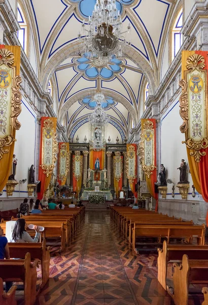 Interiér Starého Křesťanského Kostela Mexiku — Stock fotografie
