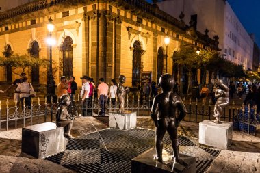 Roma, İtalya 'daki Piazza Navona manzarası