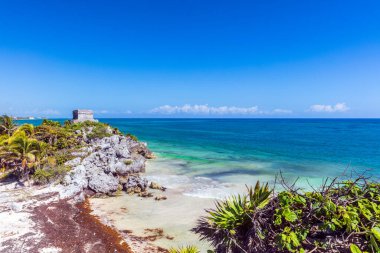 Ibiza Adası 'ndaki Tulum Maya Kalesi, Balear Adaları, İspanya