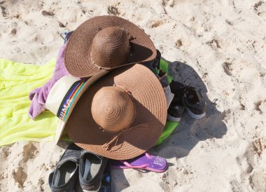 Playa del Carmen, Meksika - 7 Ocak 2016 - Meksika 'daki Playa del Carmen' in güzel plajı. Şehir, Riviera Maya 'daki coğrafi konumu nedeniyle geniş bir turistik faaliyet yelpazesine sahiptir..