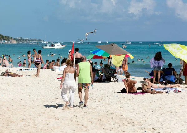 Group People Beach — Stock Photo, Image