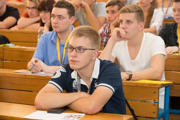 Budapest Hungary September 2015 Unidentified Students Teachers Elte University Budapest — Stock Photo, Image