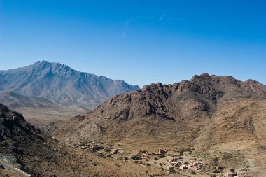 İsrail 'in kuzeyindeki Himalayalar' ın dağlarının manzarası