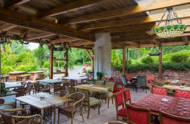 Tayland şehrindeki kafe.