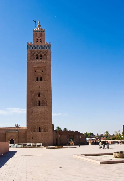 Mezquita Hassan Marruecos África Antigua Pared Ladrillo Punto Referencia Histórico —  Fotos de Stock