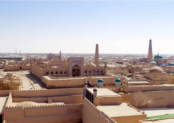 Blick Auf Die Stadt Chiwa Die Hauptstadt Des Größten Museums — Stockfoto