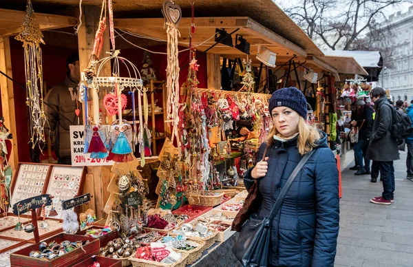 Рождественский Рынок Мюнхене Германия — стоковое фото