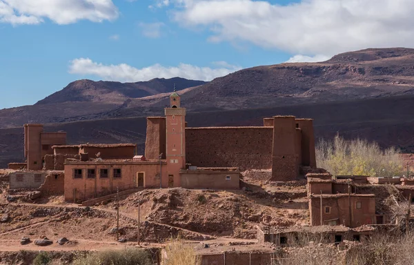 Cidade Com Arquitetura Tradicional Deserto Marocco — Fotografia de Stock