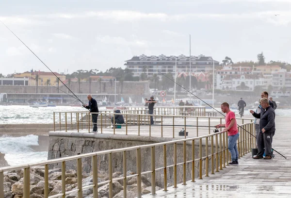 Estoril Lisbon Portugal October 2015 Port Stormy Day Atlantic Ocean — Stock Photo, Image