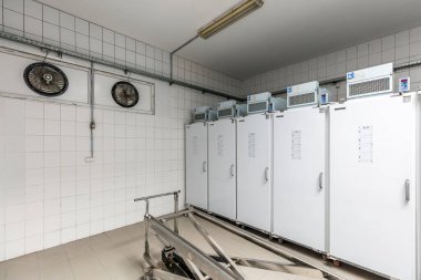 Modern bir mutfağın içinde.