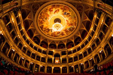 Eski konser salonunun güzel iç mekanı