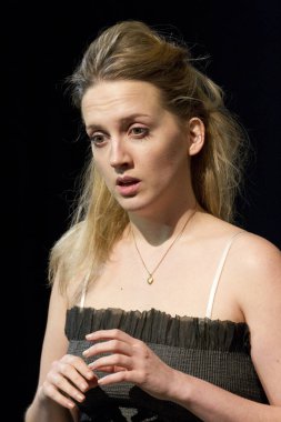 BUDAPEST, HUNGARY - 9 Ocak 2012 'de Macaristan' ın Budapeşte kentindeki Merlin Tiyatrosu 'nda Laomedia.