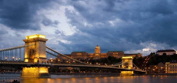 Vista Del Puente Cadena Budapest — Foto de Stock