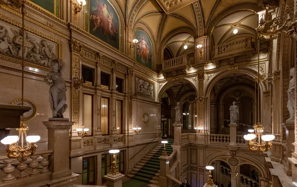 Wiedeń Austria Listopad 2016 Wnętrze Opery Narodowej Wiedniu Wiener Staatsoper — Zdjęcie stockowe
