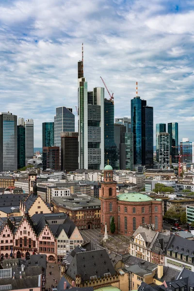 Frankfurt Main Bei Sonnenuntergang Deutschland — Stockfoto