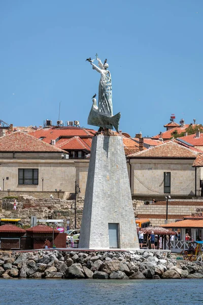 Nessebar Bułgaria Lipiec 2016 Statua Świętego Mikołaja Starym Mieście Starożytne — Zdjęcie stockowe