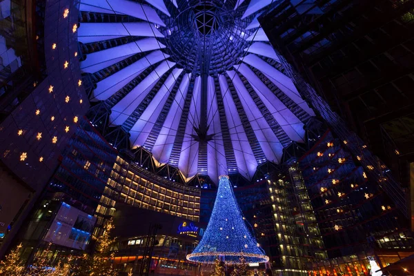 Berlin Deutschland Dezember 2014 Das Weihnachtlich Dekorierte Sony Center Potsdamer — Stockfoto
