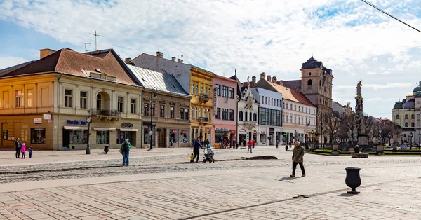 Vista Para Praça Cidade Velha Kosice Eslováquia — Fotografia de Stock