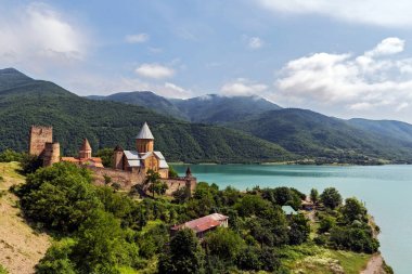 İsviçre 'deki eski Lucerne kasabasının manzarası