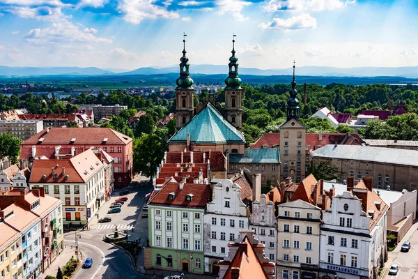 Nysa Poland June 2010 Aerial View City Center Nysa Silesia — Stock Photo, Image