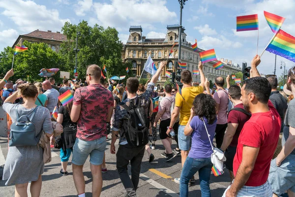 Juli 2018 Budapest Ungarn Lgbt Parade Budapest — Stockfoto