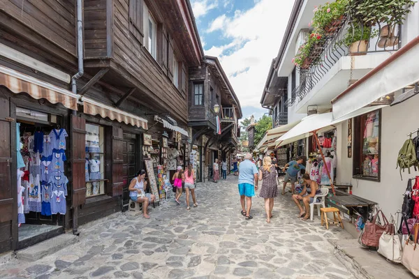 Nessebar Bulgaria Julio 2016 Personas Casco Antiguo Sitio Forma Parte —  Fotos de Stock