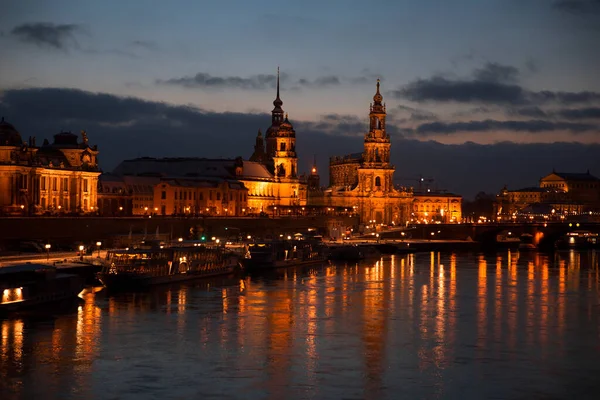 Vista Nocturna Ciudad Stockholm Suecia — Foto de Stock