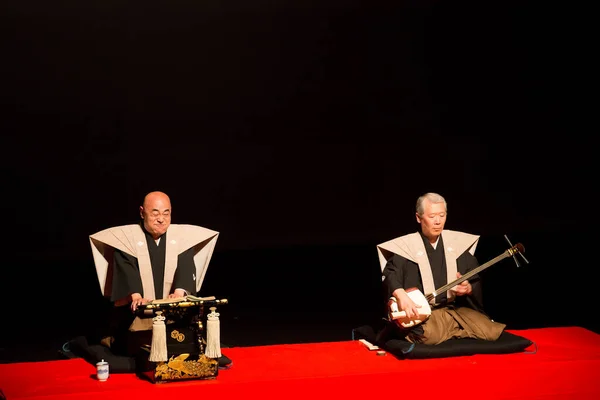 Personas Identificadas Actuando Escena Teatral Estilo Japonés — Foto de Stock