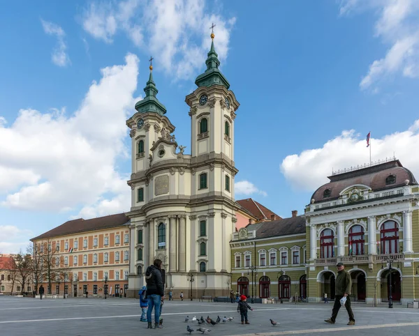 Eger Hungary March 2016 Dobo Square Center Eger County Seat — 图库照片