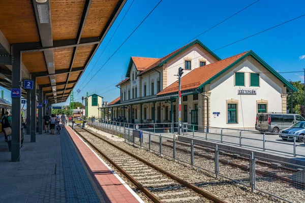 Esztergom Maďarsko Června 2019 Železniční Stanice Esztergom — Stock fotografie
