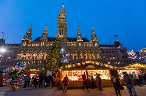 Weihnachtsmarkt Der Europäischen Stadt — Stockfoto