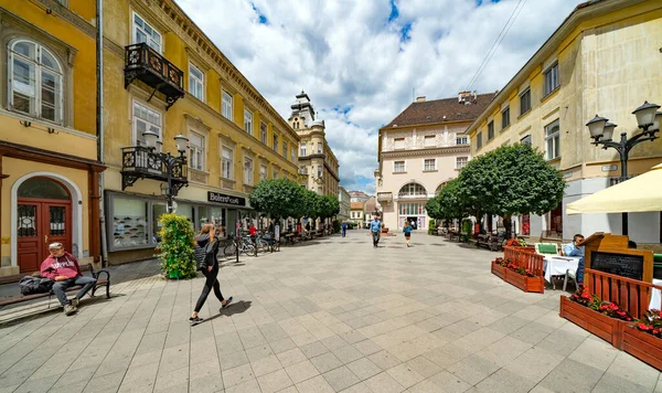 Gyor Czerwca 2020 Centrum Gyor Węgry Gyor Piękne Barokowe Stare — Zdjęcie stockowe