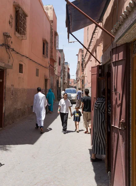 Vue Sur Rue Vieille Ville Chefchaouen Maroc — Photo