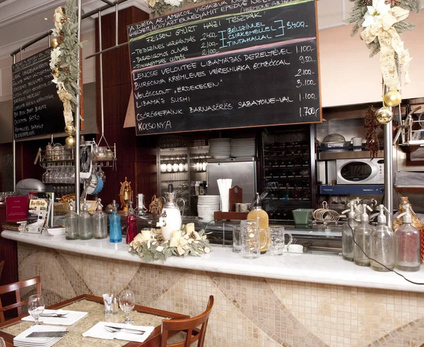 Intérieur Restaurant Dans Café — Photo
