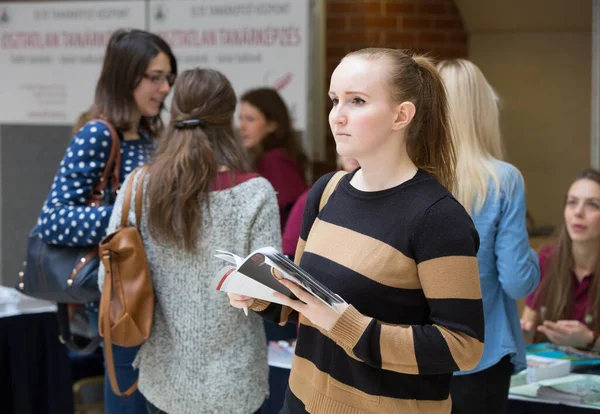 Sökande Vid Registrering Elte University Budapest Ungern — Stockfoto