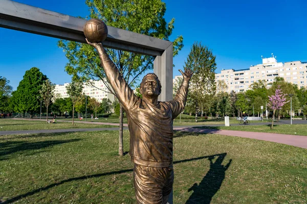 Estatua Deportista Budapest Hungría — Foto de Stock