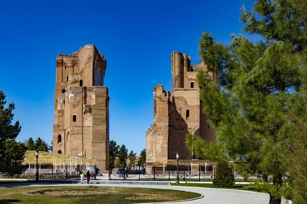 Shakrisabz Uzbekistan Μαρτίου Κατάλοιπα Ανακτόρου Του Amir Timur Tamerlane Όπως Εικόνα Αρχείου