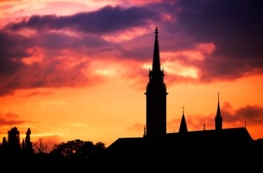 Riga, Letonya 'da günbatımı