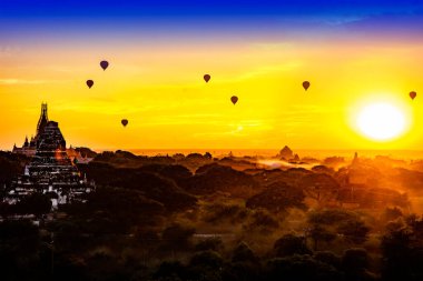 gün batımı Bagan, Myanmar