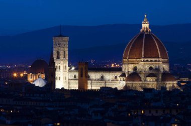 Floransa, İtalya 'daki Santa Maria del Fiore Katedrali manzarası