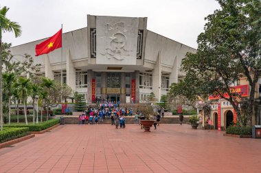 HANOI, VİETNAM - 4 HAZİRAN 2019: Ho Chi Minh Anıtmezar, Hanoi, Vietnam.