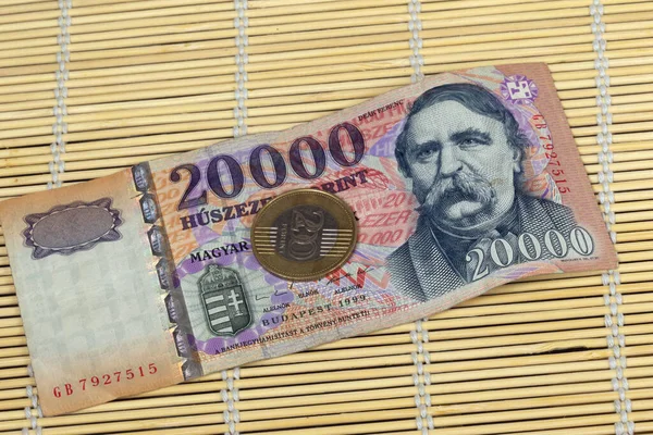 Dinero Monedas Sobre Mesa — Foto de Stock