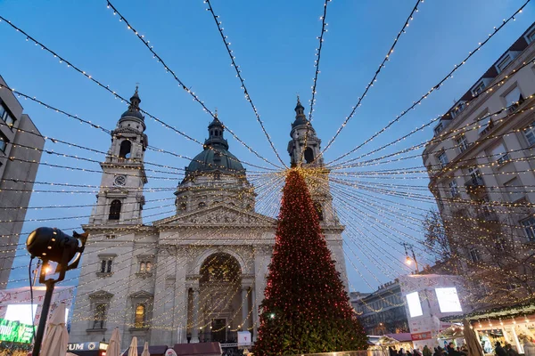 Europäische Stadt Zur Weihnachtszeit — Stockfoto