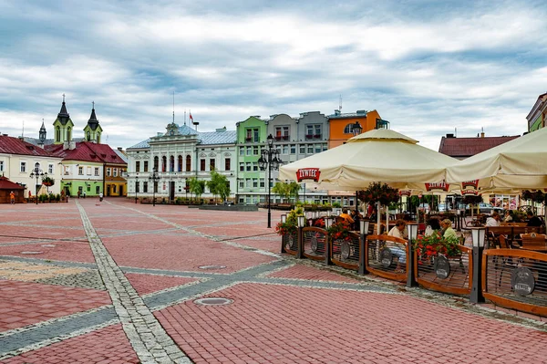 Sanok Polska Lipca 2009 Rynek Główny Sanoku Polska — Zdjęcie stockowe